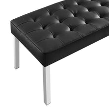 Load image into Gallery viewer, Loft Tufted Vegan Leather Bench by Modway
