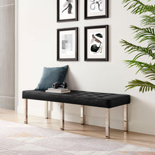 Load image into Gallery viewer, Loft Tufted Vegan Leather Bench by Modway
