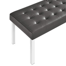 Load image into Gallery viewer, Loft Tufted Vegan Leather Bench by Modway
