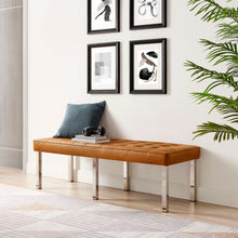 Load image into Gallery viewer, Loft Tufted Vegan Leather Bench by Modway
