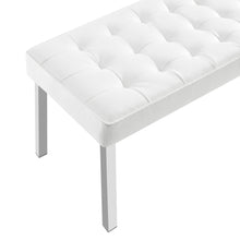 Load image into Gallery viewer, Loft Tufted Vegan Leather Bench by Modway
