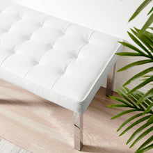 Load image into Gallery viewer, Loft Tufted Vegan Leather Bench by Modway
