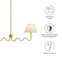 Load image into Gallery viewer, Wave Squiggle 2-Arm Pendant Light by Modway
