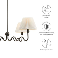 Load image into Gallery viewer, Wave Squiggle 4-Arm Pendant Light by Modway
