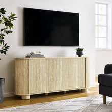 Load image into Gallery viewer, Overture 63Ó Oval Faux Travertine Sideboard by Modway
