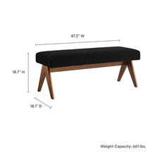 Load image into Gallery viewer, Lyra 47&quot; Boucle Upholstered Bench by Modway
