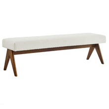 Load image into Gallery viewer, Lyra 63&quot; Boucle Upholstered Bench by Modway
