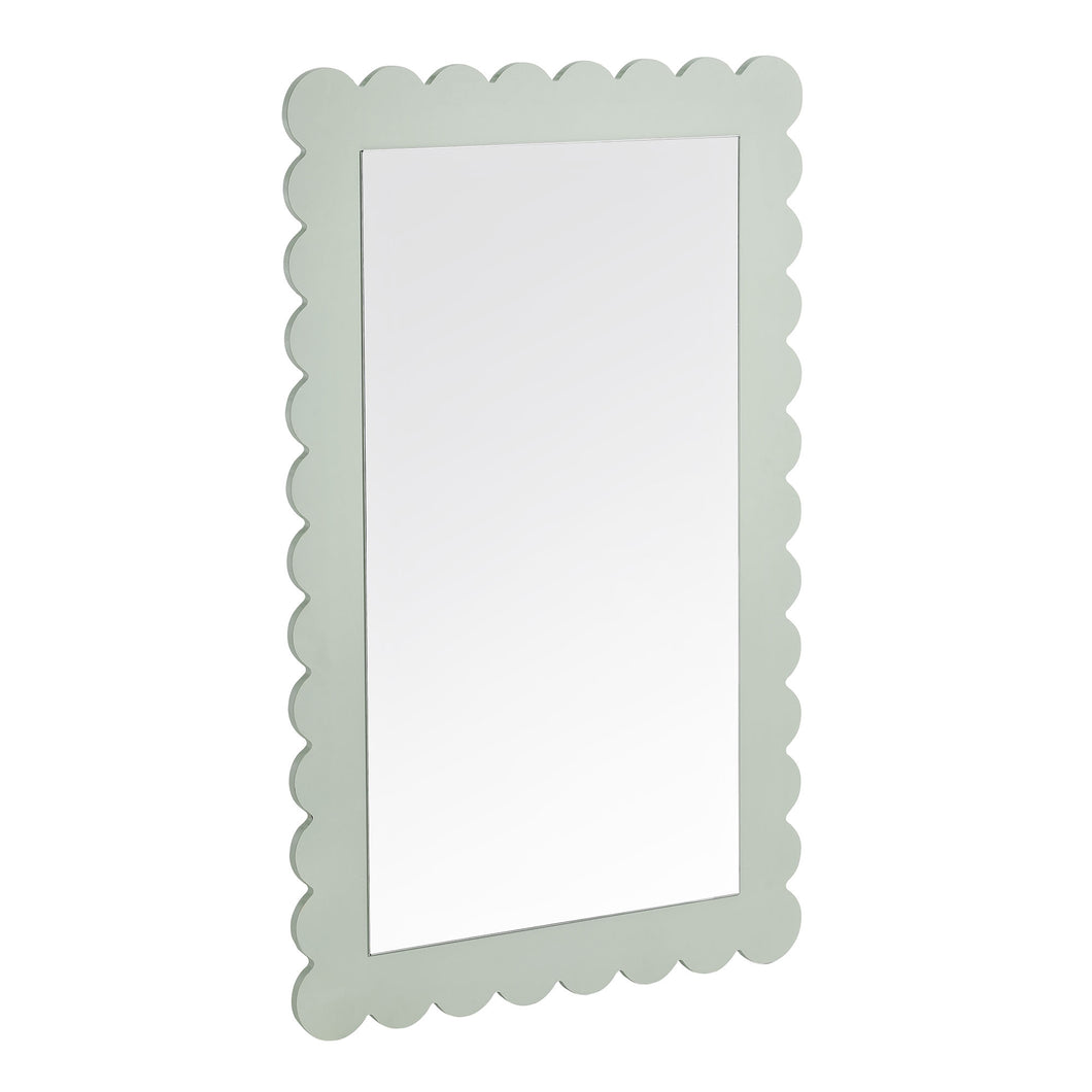 Emmeline Scalloped Rectangle Wall Mirror by Modway