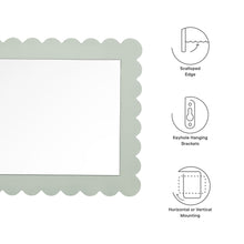 Load image into Gallery viewer, Emmeline Scalloped Rectangle Wall Mirror by Modway
