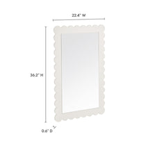 Load image into Gallery viewer, Emmeline Scalloped Rectangle Wall Mirror by Modway
