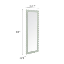 Load image into Gallery viewer, Emmeline Scalloped Rectangle Floor Mirror by Modway
