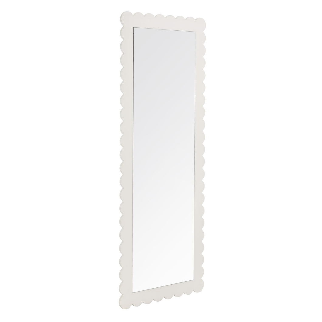 Emmeline Scalloped Rectangle Floor Mirror by Modway