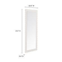 Load image into Gallery viewer, Emmeline Scalloped Rectangle Floor Mirror by Modway
