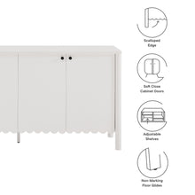 Load image into Gallery viewer, Emmeline 66&quot; 4-Door Scalloped Sideboard Cabinet by Modway
