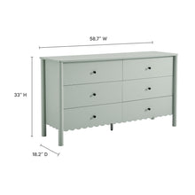 Load image into Gallery viewer, Emmeline Scalloped 6-Drawer Dresser by Modway
