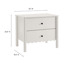 Load image into Gallery viewer, Emmeline Scalloped 2-Drawer Nightstand by Modway
