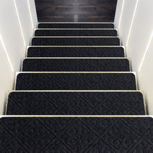 Load image into Gallery viewer, 15Pcs Indoor Non-Slip Stair Carpet Mats for Wooden Steps-Gray
