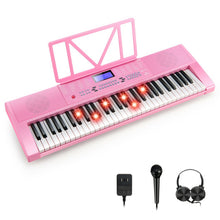 Load image into Gallery viewer, 61-Key Electric Piano Keyboard for Beginner-Pink
