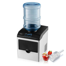 Load image into Gallery viewer, 2-in-1 Stainless Steel Countertop Ice Maker with Water Dispenser
