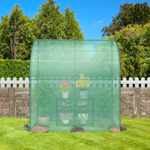 Load image into Gallery viewer, 7 x 3.5 x 7 Feet Lean-to Greenhouse with Flower Rack
