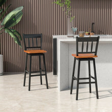 Load image into Gallery viewer, 30.5 Inches Set of 2 Swivel Bar Stools with 360° Swiveling-Black
