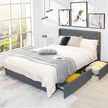 Load image into Gallery viewer, Full/Queen Size Upholstered Bed Frame with 4 Storage Drawers-Queen Size
