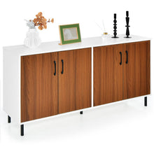 Load image into Gallery viewer, 4-Door Kitchen Buffet Sideboard for Dining Room and Kitchen-White
