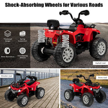 Load image into Gallery viewer, 12V Kids Ride On ATV 4 Wheeler with MP3 and Headlights-Red
