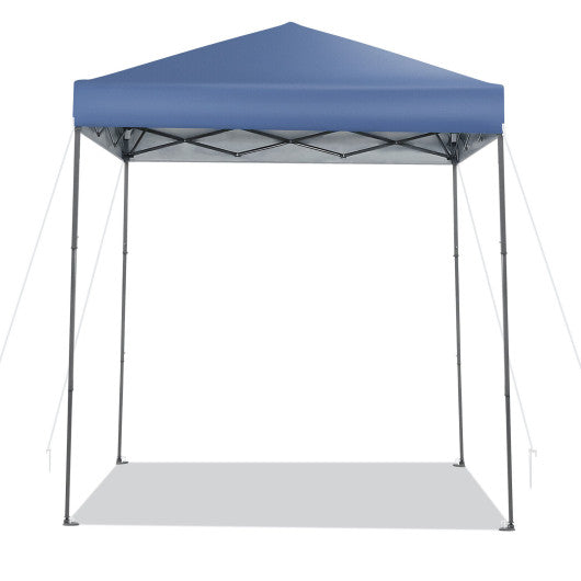 6.6 x 6.6 Feet Outdoor Pop-up Canopy Tent with UPF 50+ Sun Protection-Blue