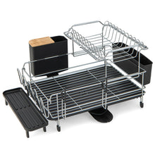 Load image into Gallery viewer, 2-Tier Detachable Dish Drying Rack with Cutlery Holder
