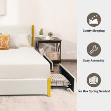 Load image into Gallery viewer, Full Size/Queen Size Upholstered Bed Frame with Adjustable Headboard and 4 Drawers-Queen Size
