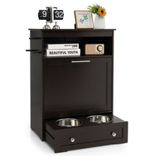 Load image into Gallery viewer, Pet Feeder Station with Stainless Steel Bowl-Coffee
