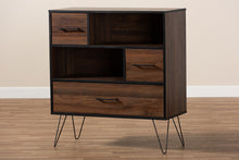 Load image into Gallery viewer, Baxton Studio Charis Modern and Transitional Two-Tone Walnut Brown and Black Finished Wood 1-Drawer Bookcase
