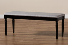 Load image into Gallery viewer, Baxton Studio Giovanni Modern and Contemporary Grey Fabric Upholstered and Dark Brown Finished Wood Dining Bench
