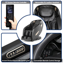 Load image into Gallery viewer, Full Body Zero Gravity Massage Chair with SL Track Bluetooth Heat-Black
