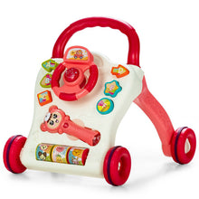 Load image into Gallery viewer, Baby Walker Sit-to-Stand Learning Walker with Projection Music Wand-Red
