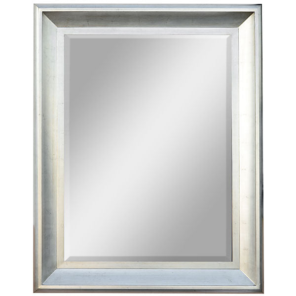 The Sterling Mirror 36X48 Silver with Champagne Wash