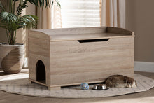 Load image into Gallery viewer, Baxton Studio Mariam Modern and Contemporary Oak Finished Wood Cat Litter Box Cover House
