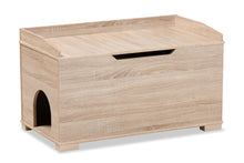 Load image into Gallery viewer, Baxton Studio Mariam Modern and Contemporary Oak Finished Wood Cat Litter Box Cover House
