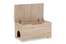 Load image into Gallery viewer, Baxton Studio Mariam Modern and Contemporary Oak Finished Wood Cat Litter Box Cover House
