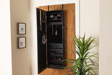 Load image into Gallery viewer, Baxton Studio Richelle Modern and Contemporary Black Finished Wood Hanging Jewelry Armoire with Mirror
