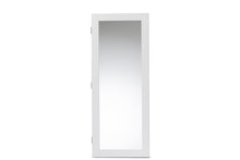 Load image into Gallery viewer, Baxton Studio Pontus Modern and Contemporary White Finished Wood Wall-Mountable Jewelry Armoire with Mirror
