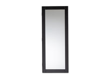 Load image into Gallery viewer, Baxton Studio Pontus Modern and Contemporary Black Finished Wood Wall-Mountable Jewelry Armoire with Mirror
