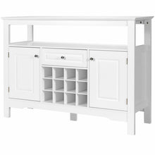 Load image into Gallery viewer, Elegant Classical Multifunctional Wooden Wine Cabinet Table White
