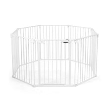 Load image into Gallery viewer, Adjustable  Panel Baby Safe Metal Gate Play Yard-White
