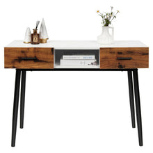 Load image into Gallery viewer, 48 Inch Industrial Console Table with Storage Drawers Open Shelf Entryway
