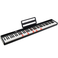 Load image into Gallery viewer, 88-Key Portable Electric Lighted Keyboard Piano-Black
