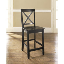 Load image into Gallery viewer, X-Back 2Pc Counter Stool Set Black - 2 Stools
