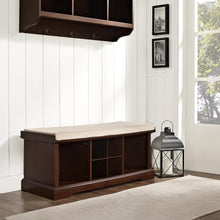 Load image into Gallery viewer, Brennan Storage Bench Mahogany/Tan - Bench, 2 Wicker Basekets
