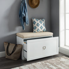 Load image into Gallery viewer, Harper Entryway Bench White/Tan
